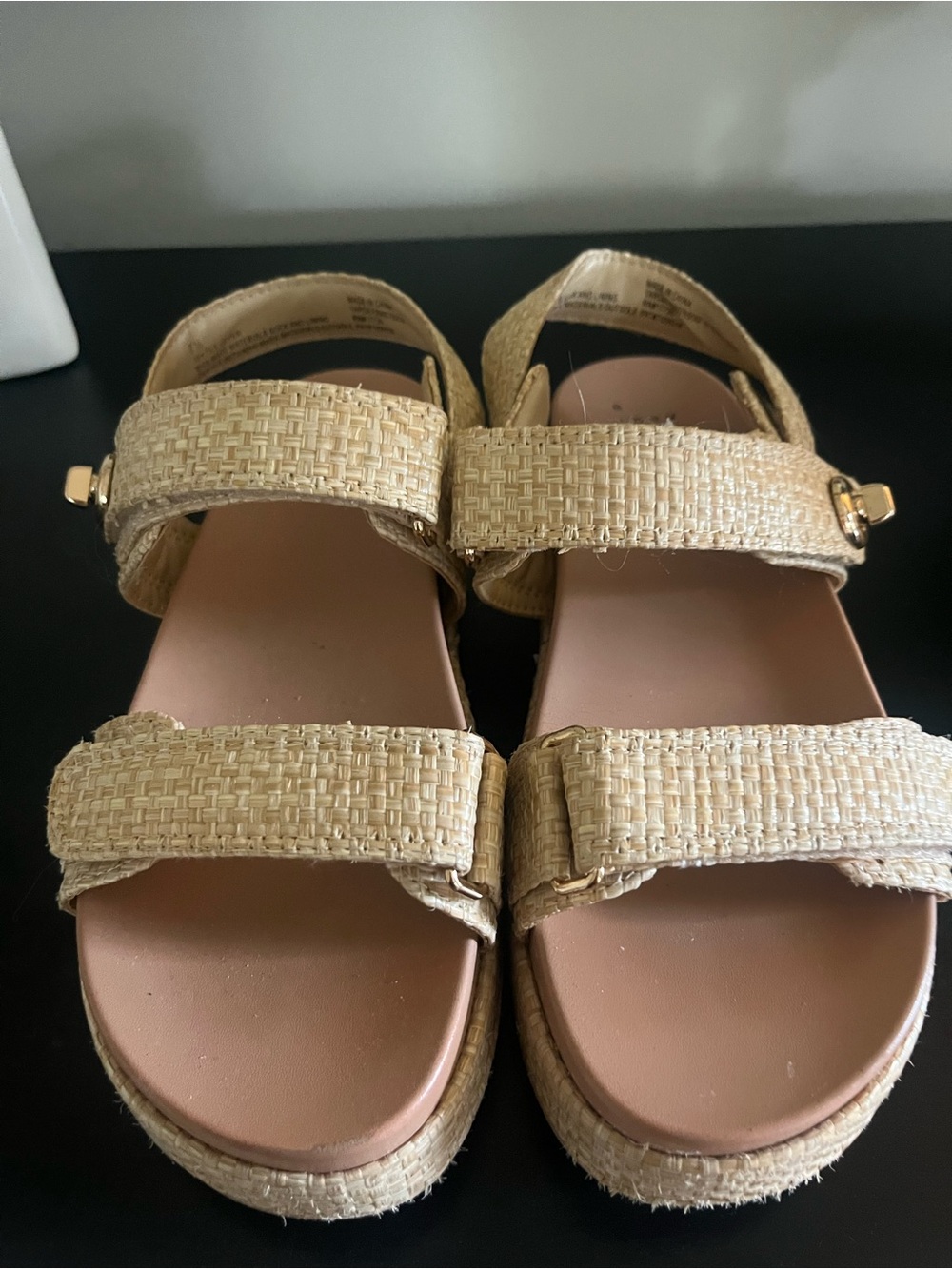 a new day Woven Beige Platform Sandals